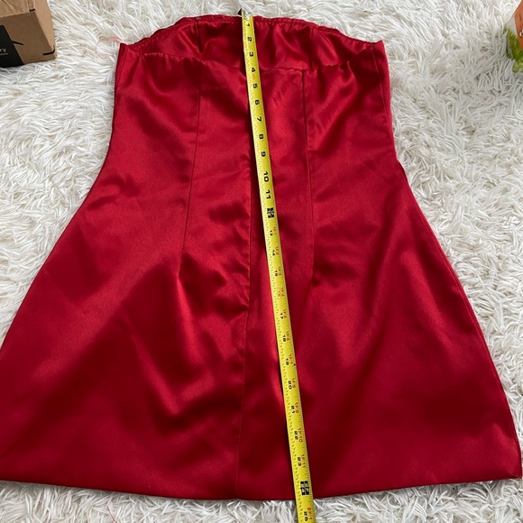 Red Strapless Dress - Picture 6 of 7